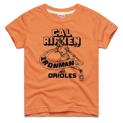 Youth Homage Cal Ripken Jr. Orange Baltimore Orioles Cooperstown Collection Player Graphic Tri-Blend T-Shirt