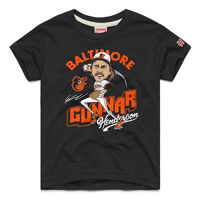T-shirt en mélange de trois matières, hommage à Gunnar Henderson, joueur des Orioles Baltimore, couleur anthracite.