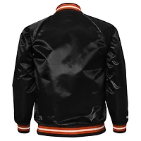 Veste en satin raglan noire à boutons-pression pour jeunes Mitchell & Ness Baltimore Orioles Cooperstown Collection