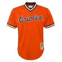 Youth Mitchell & Ness Cal Ripken Jr. Orange Baltimore Orioles Cooperstown Collection Mesh Batting Practice Jersey