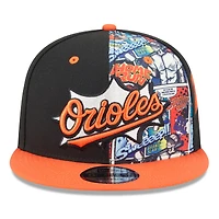 Youth New Era Black/Orange Baltimore Orioles 2025 MLB Diamond Hero Edition 9FIFTY Snapback Hat
