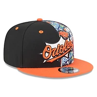 Youth New Era Black/Orange Baltimore Orioles 2025 MLB Diamond Hero Edition 9FIFTY Snapback Hat