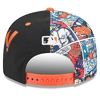 Youth New Era Black/Orange Baltimore Orioles 2025 MLB Diamond Hero Edition 9FIFTY Snapback Hat