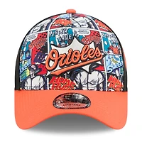 Youth New Era Black/Orange Baltimore Orioles 2025 MLB Diamond Hero Edition A-Frame 9FORTY Adjustable Hat
