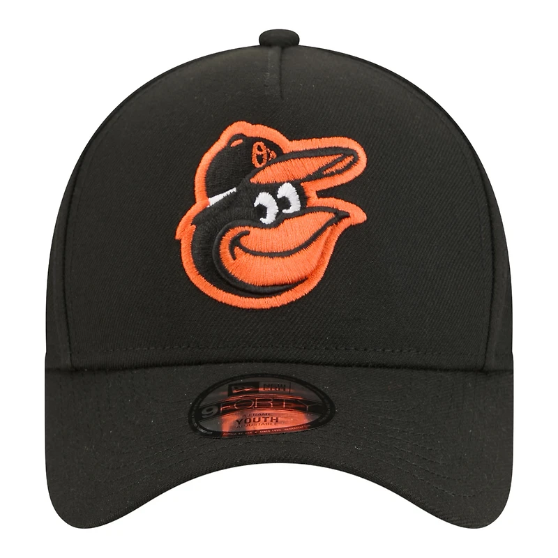 Casquette ajustable New Era noire Baltimore Orioles 9FORTY pour jeunes