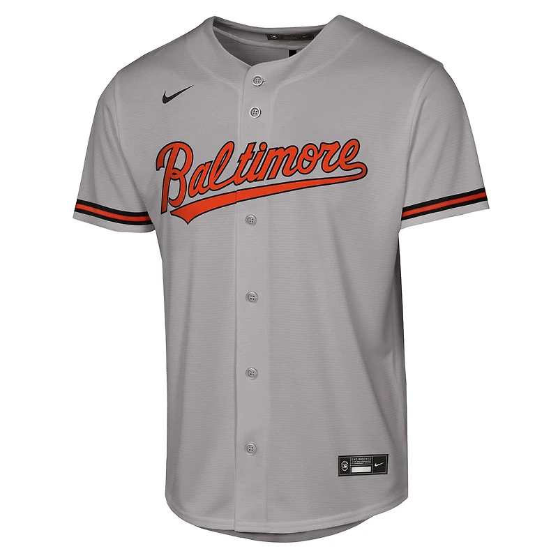 Youth Nike Adley Rutschman Gray Baltimore Orioles Road Replica Jersey