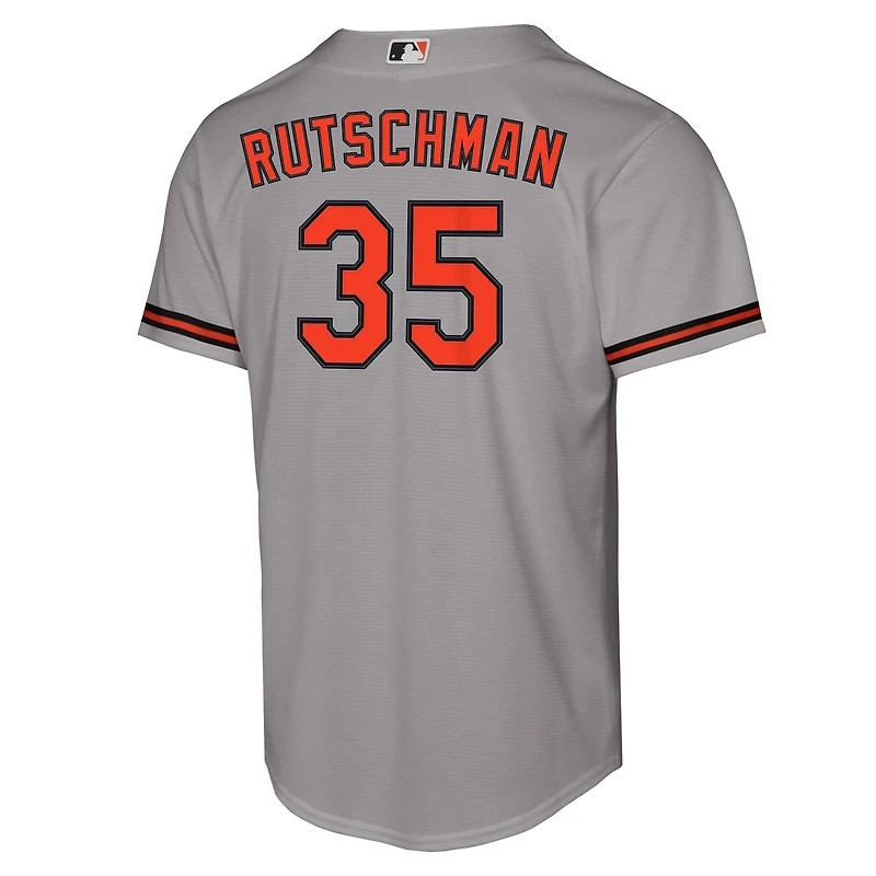 Maillot réplique Nike Adley Rutschman gris Baltimore Orioles pour enfant