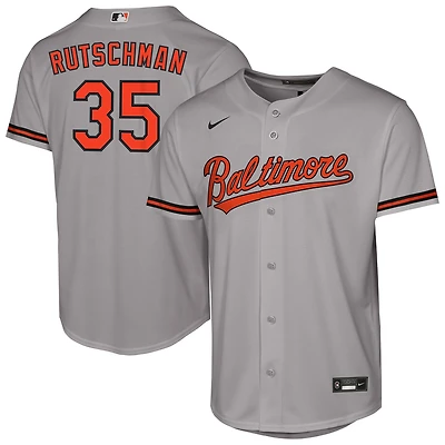 Maillot réplique Nike Adley Rutschman gris Baltimore Orioles pour enfant