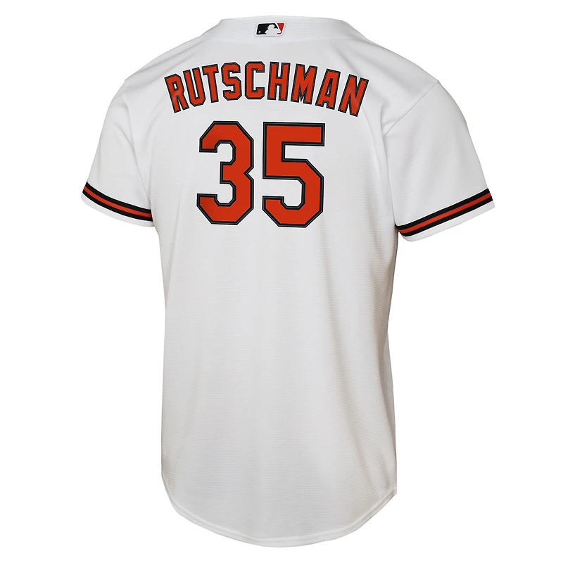 Maillot de joueur Nike Adley Rutschman pour jeunes, réplique à domicile des Orioles Baltimore, blanc 2.0