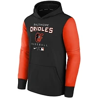 Sweat à capuche Nike Performance Collection Authentic Baltimore Orioles noir/orange pour jeune