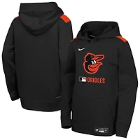 Sweat à capuche Nike noir pour jeunes Baltimore Orioles Authentic Collection Performance