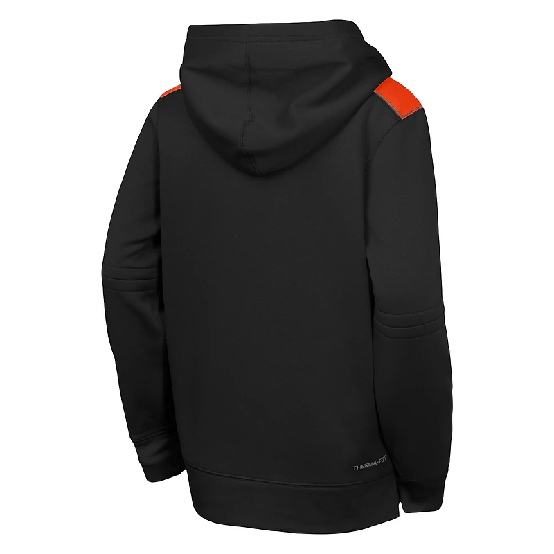 Sweat à capuche Nike noir pour jeunes Baltimore Orioles Authentic Collection Performance