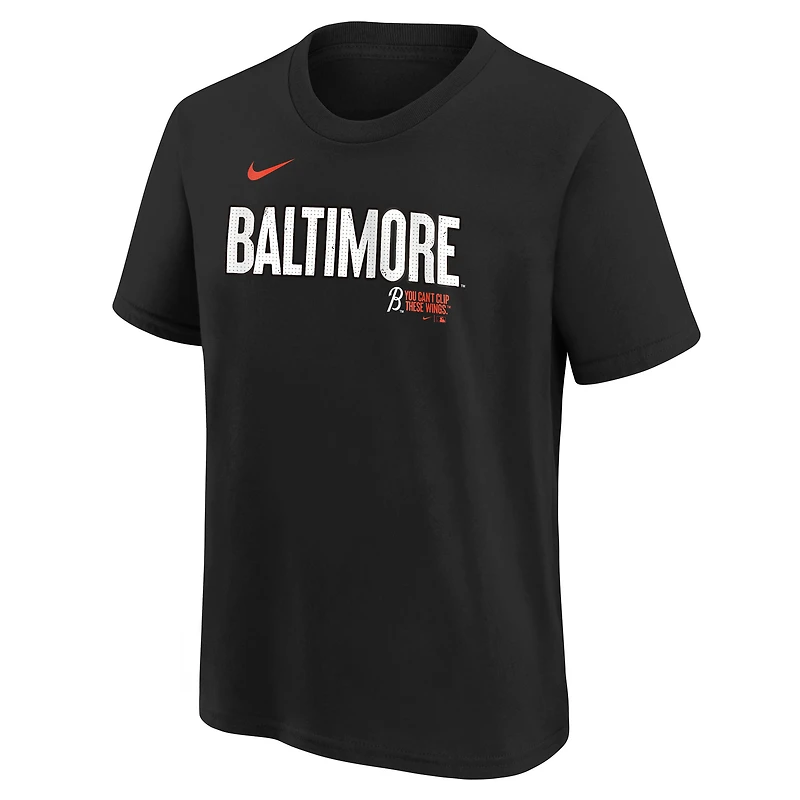 Youth Nike  Black Baltimore Orioles City Connect Wordmark T-Shirt