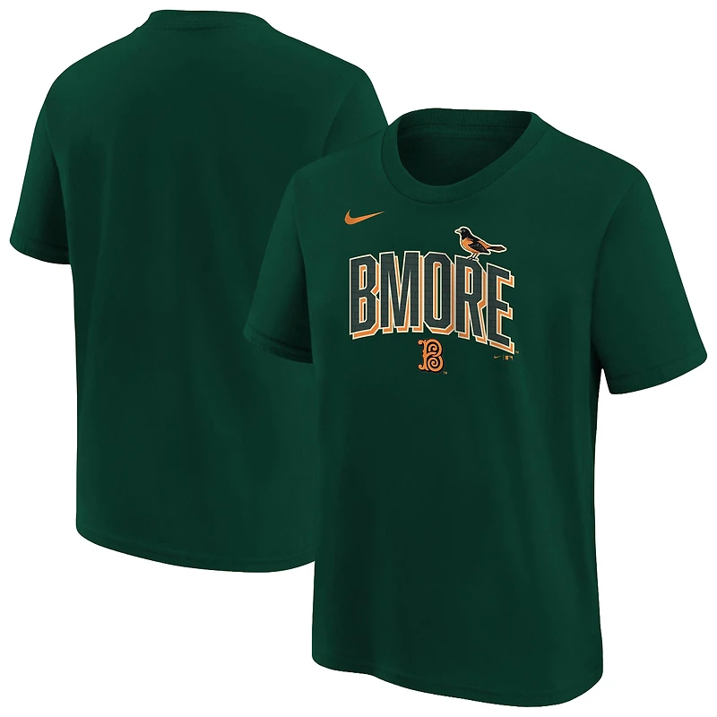 Youth Nike Green Baltimore Orioles 2026 City Connect Wordmark T-Shirt