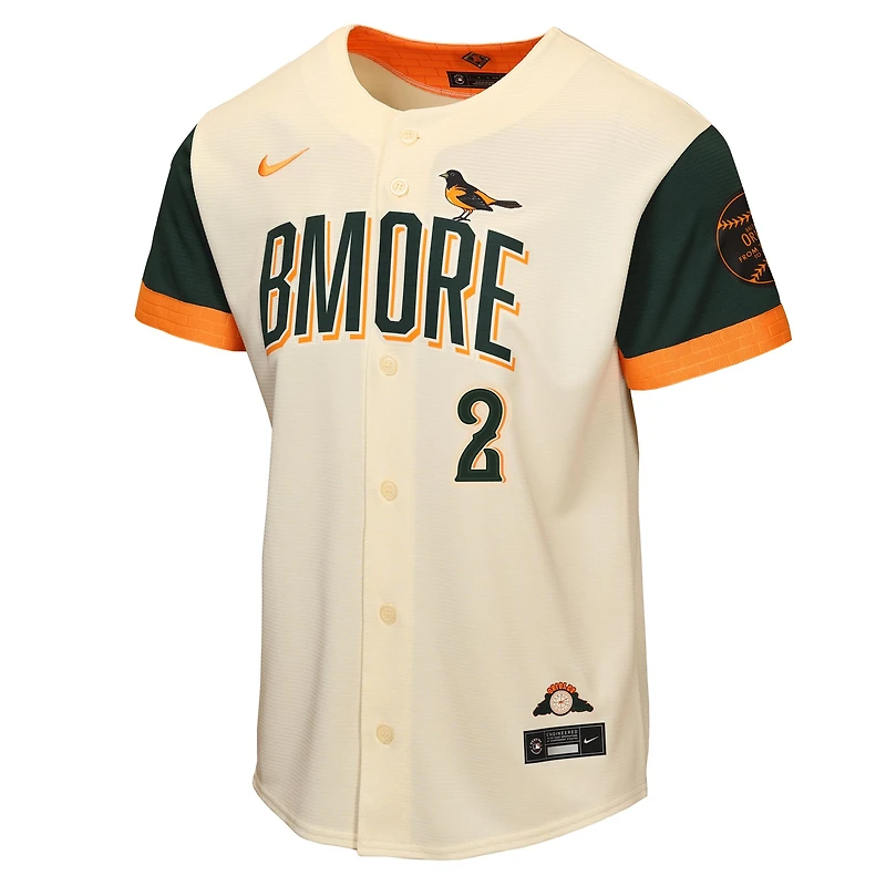 Youth Nike Gunnar Henderson Cream Baltimore Orioles 2026 City Connect Stadium Jersey