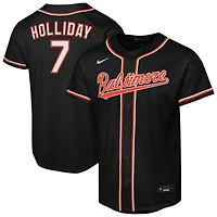 Maillot réplique de joueur Nike Jackson Holliday noir des Baltimore Orioles pour jeunes