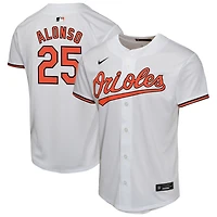 Maillot de joueur Nike Pete Alonso blanc des Orioles Baltimore pour enfant