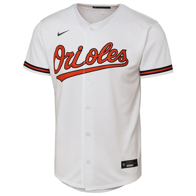 Maillot Nike blanc pour jeunes à domicile des Orioles de Baltimore
