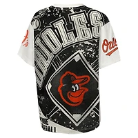 Youth Outerstuff Cream Baltimore Orioles Big League Top Player Bold All-Over-Print T-Shirt