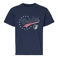 Youth Soft as a Grape Navy Baltimore Orioles Americana T-Shirt
