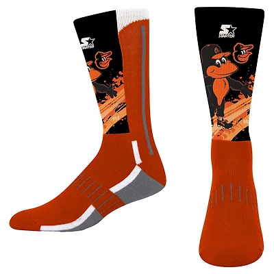 Chaussettes montantes Youth Starter Orange Baltimore Orioles Phenom Mascot Color Splash