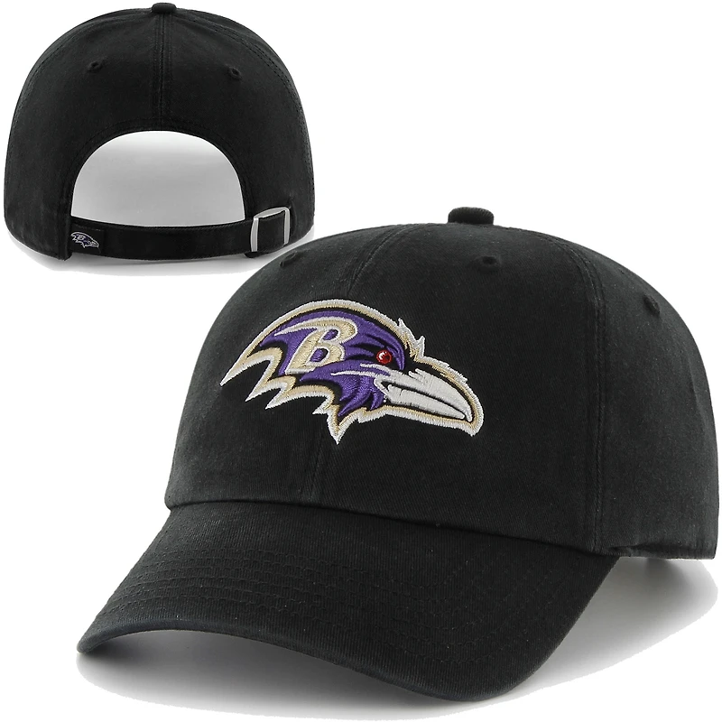 Chapeau réglable Clean Up des Ravens de Baltimore de '47 Brand - Noir