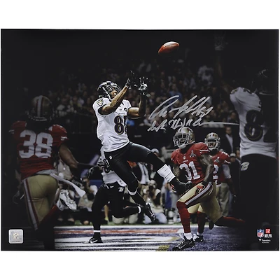Anquan Boldin Baltimore Ravens Autographed 16" x 20" Super Bowl XLVII Touchdown Catch Spotlight Photograph with "SB XLVII Champs" Inscription