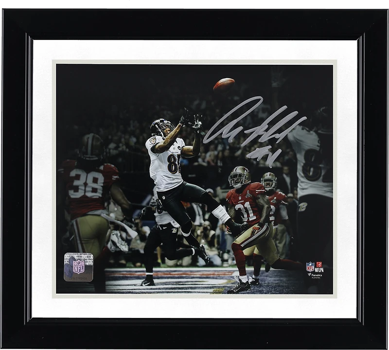 Anquan Boldin Baltimore Ravens Autographed 8" x 10" Super Bowl XLVII Touchdown Catch Spotlight Photograph