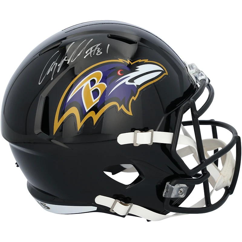 Casque Riddell Speed ​​autographié par Anquan Boldin des Baltimore Ravens