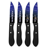 Baltimore Ravens 4-Piece Stainless Steel Steak Knife Set