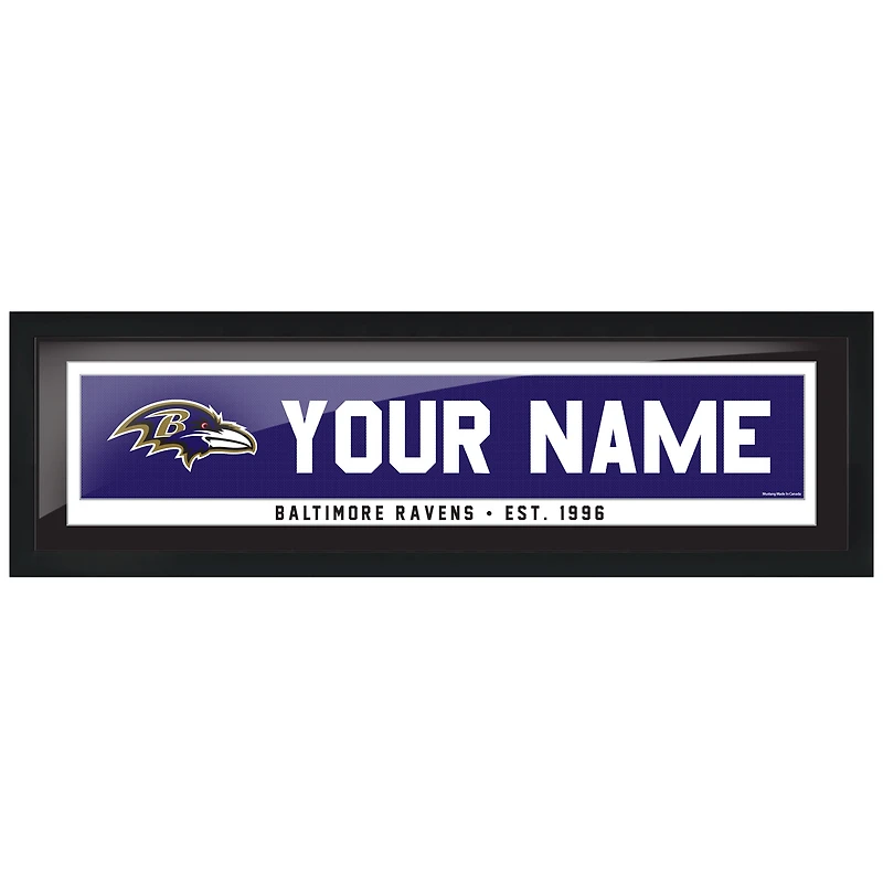 Baltimore Ravens - 6'' x 22'' Personalized Framed Art
