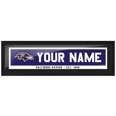 Baltimore Ravens - 6'' x 22'' Personalized Framed Art