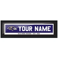 Baltimore Ravens - 6'' x 22'' Personalized Framed Art