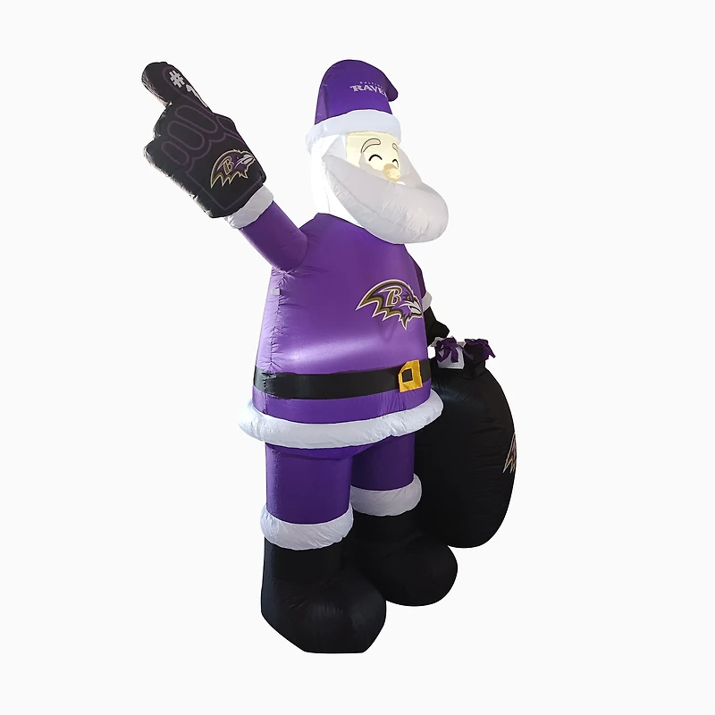 Père Noël gonflable de 7 pieds des Ravens de Baltimore