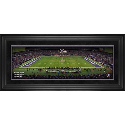 Photographie panoramique encadrée des Ravens de Baltimore (25,4 x 76,2 cm) du stade M&T Bank