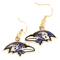 Baltimore Ravens Logo Wire Earrings