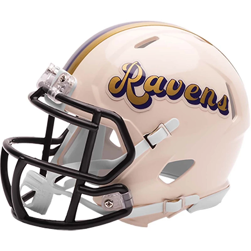 Casque miniature de vitesse de la collection rétro Riddell des Ravens de Baltimore