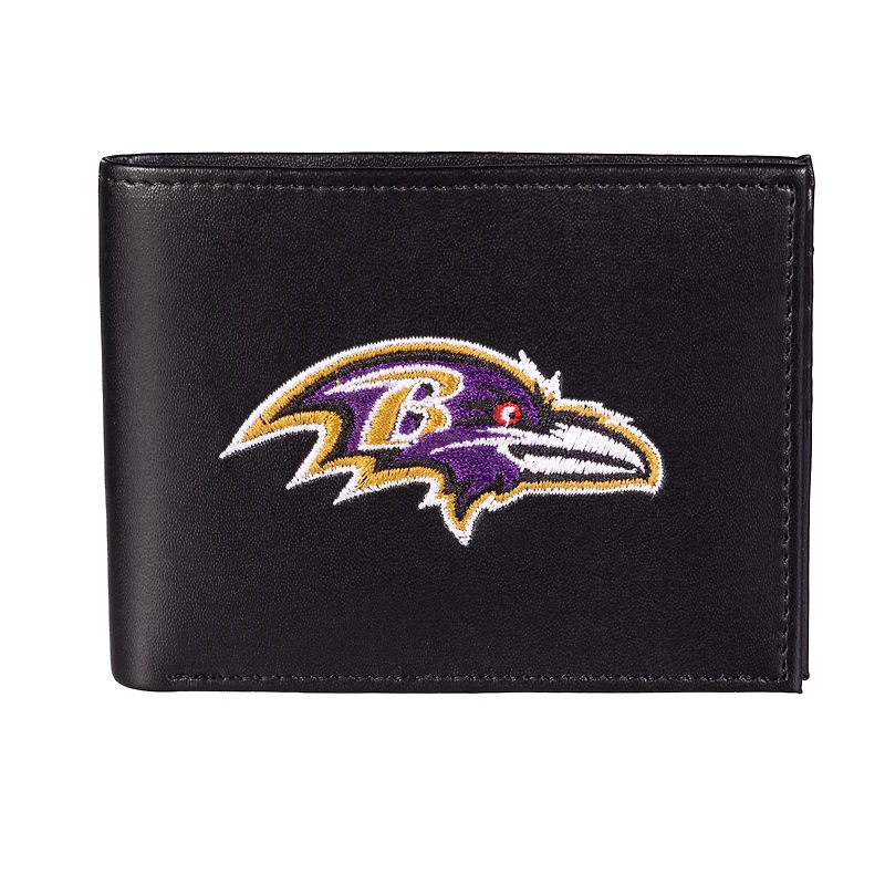 Baltimore Ravens Synthetic Leather Embroidered Bifold Wallet