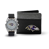 Coffret cadeau montre et portefeuille des Ravens de Baltimore