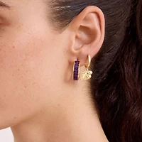 Lot de 2 boucles d'oreilles créoles BaubleBar Baltimore Ravens