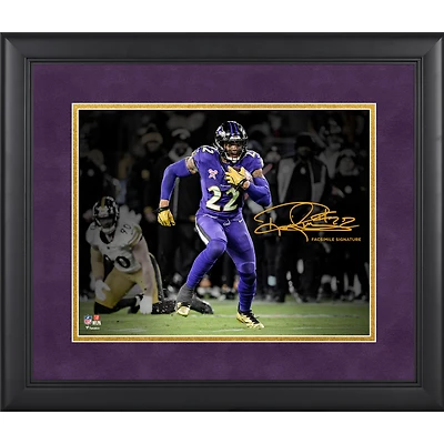 Derrick Henry Baltimore Ravens Facsimile Signature Framed 11" x 14" Spotlight Photograph