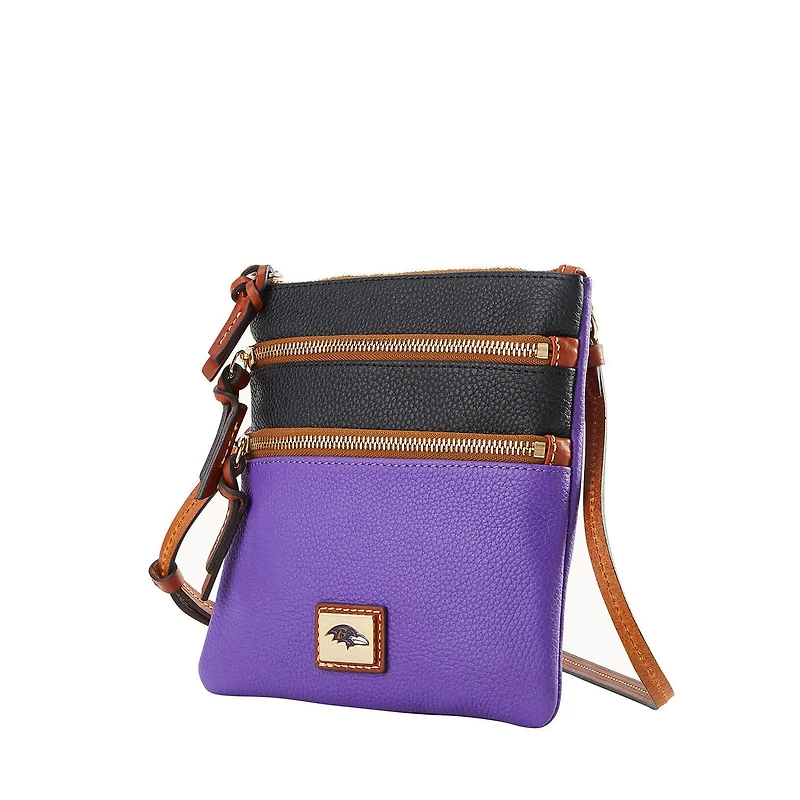 Dooney & Bourke Baltimore Ravens Team Logo Halftime Triple Zip Crossbody Bag