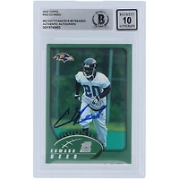 Ed Reed Baltimore Ravens Autographed 2002 Topps #353 Beckett Fanatics Witnessed Authenticated 10 Rookie Card