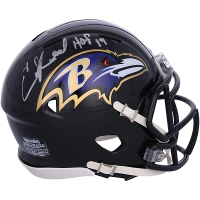 Ed Reed Baltimore Ravens Autographed Speed Mini Helmet with "HOF 19" Inscription