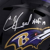 Ed Reed Baltimore Ravens Autographed Speed Replica Helmet with "HOF 19" Inscription