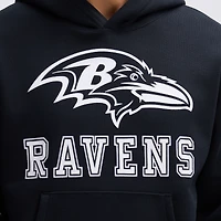 Fanatics Black Baltimore Ravens IconicFleece Flocked Hoodie