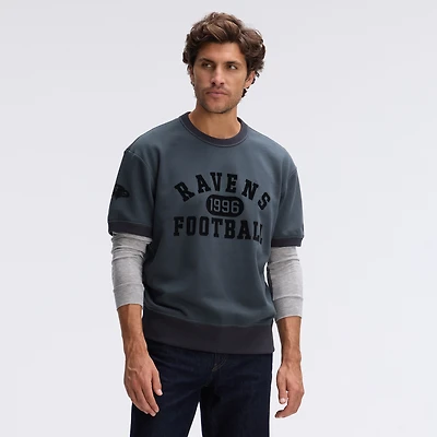 Fanatics Charcoal Baltimore Ravens IconicFleece Short Sleeve Sweatshirt