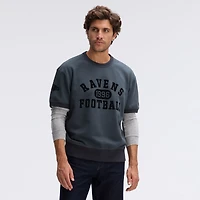 Sweat-shirt à manches courtes Fanatics Charcoal Baltimore Ravens Iconic Fleece