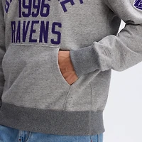 Sweat-shirt Fanatics gris chiné Baltimore Ravens Iconic Fleece à poche