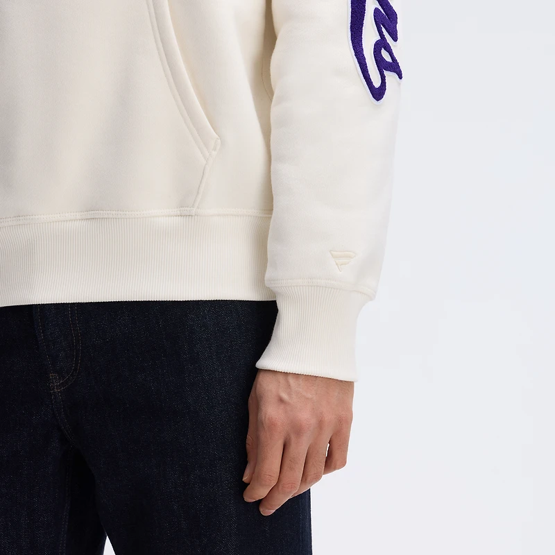 Fanatics Oatmeal Baltimore Ravens IconicFleece Letterman Hoodie